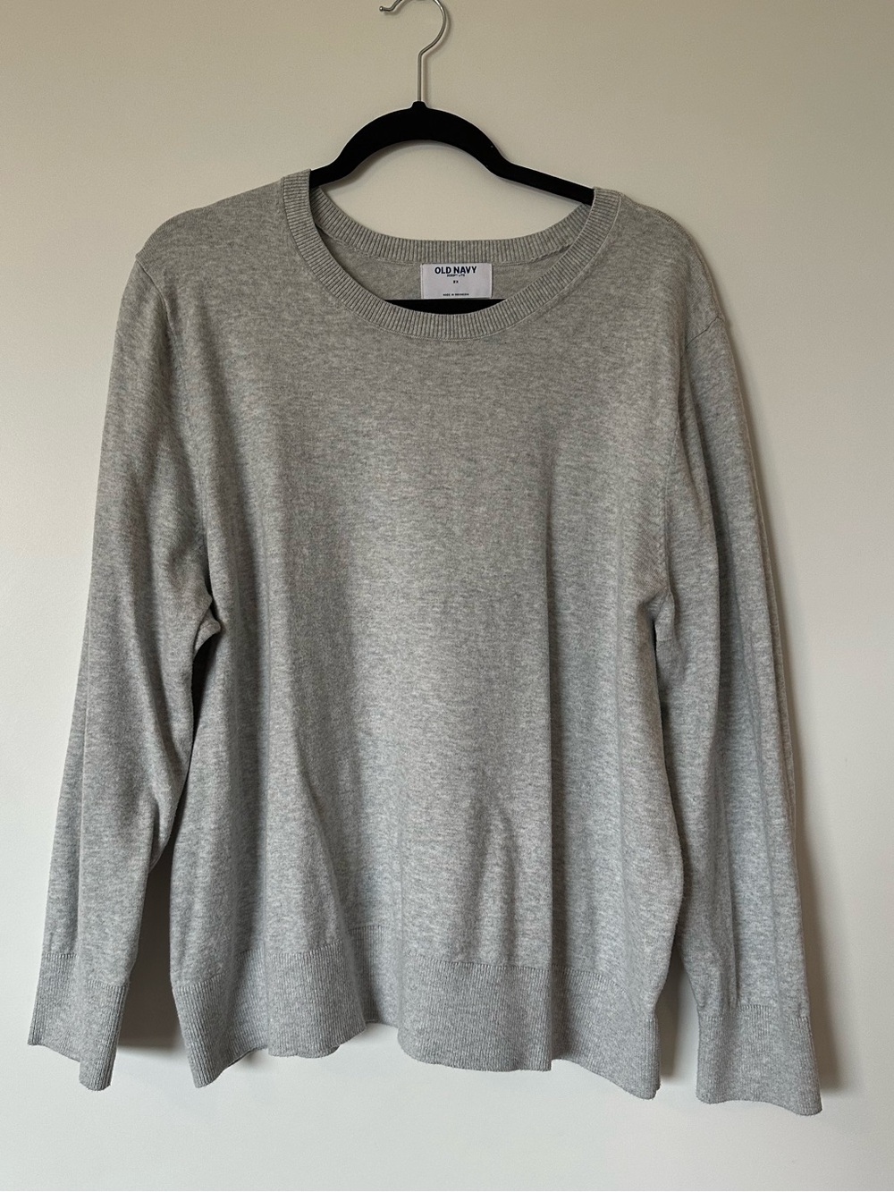 Old Navy Sosoft Lite Crewneck Sweater light grey